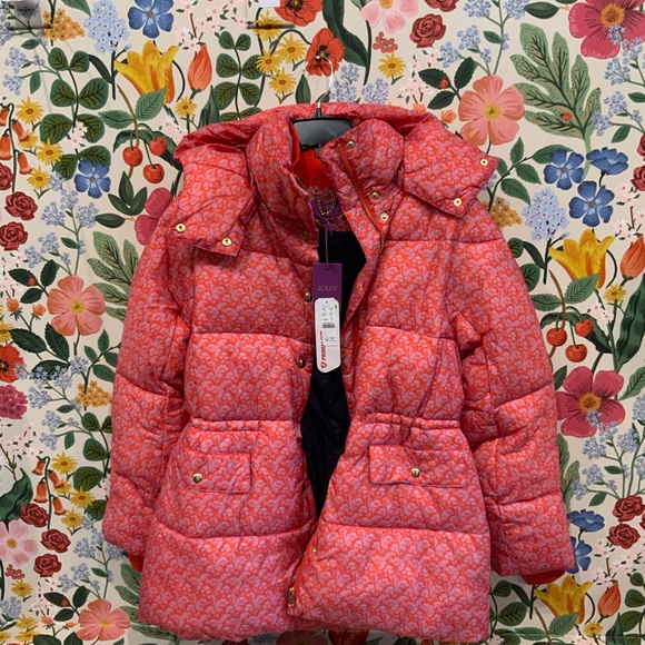 pink floral coat By liberty fabric